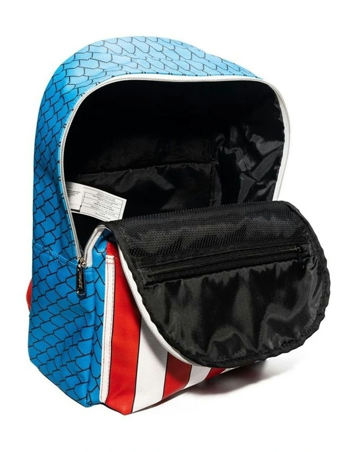 Faux Leather Adjustable Costume Mini Backpack with Pin 50cm in Multi image 4