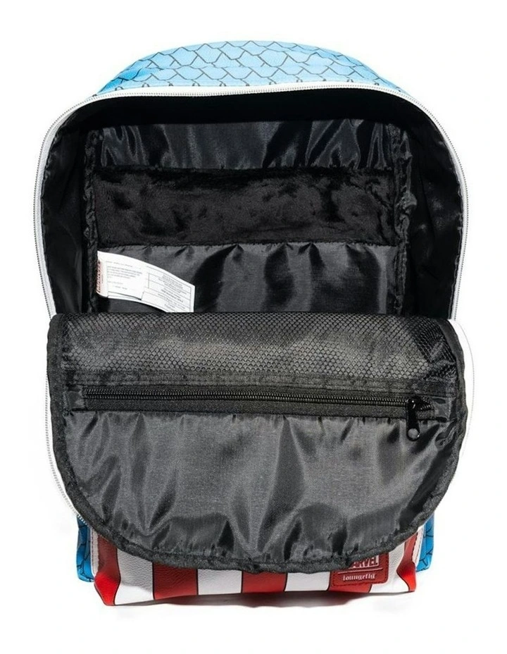 Faux Leather Adjustable Costume Mini Backpack with Pin 50cm in Multi image 5