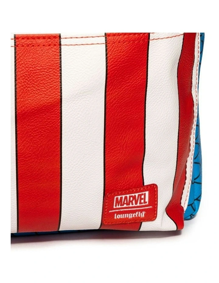 Faux Leather Adjustable Costume Mini Backpack with Pin 50cm in Multi image 6