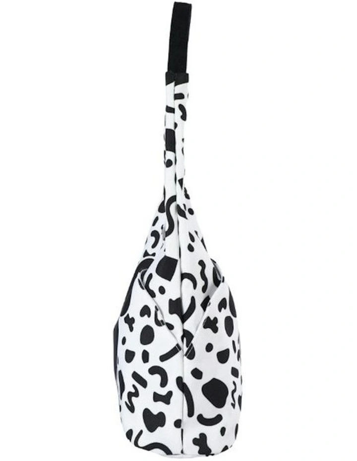 Mickey Mouse Canvas Shopper Shoulder Bag in White/Black image 3