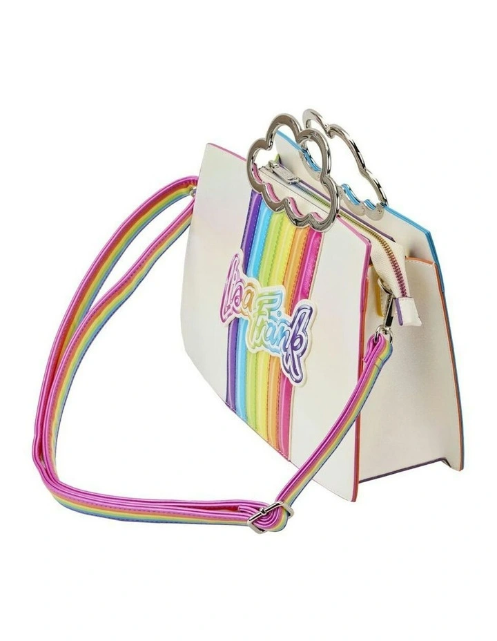 Rainbow Cloud Handle Sling/Crossbody Bag 8.5x12in in Multi image 3