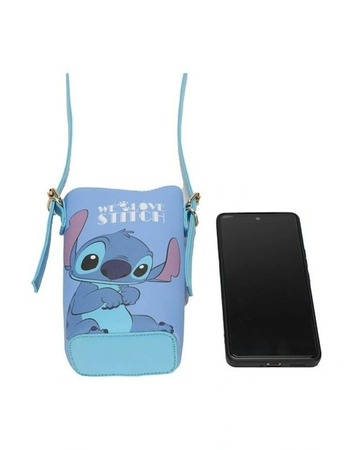 Stitch PVC Small Crossbody Bag 9.5x18cm in Blue image 2