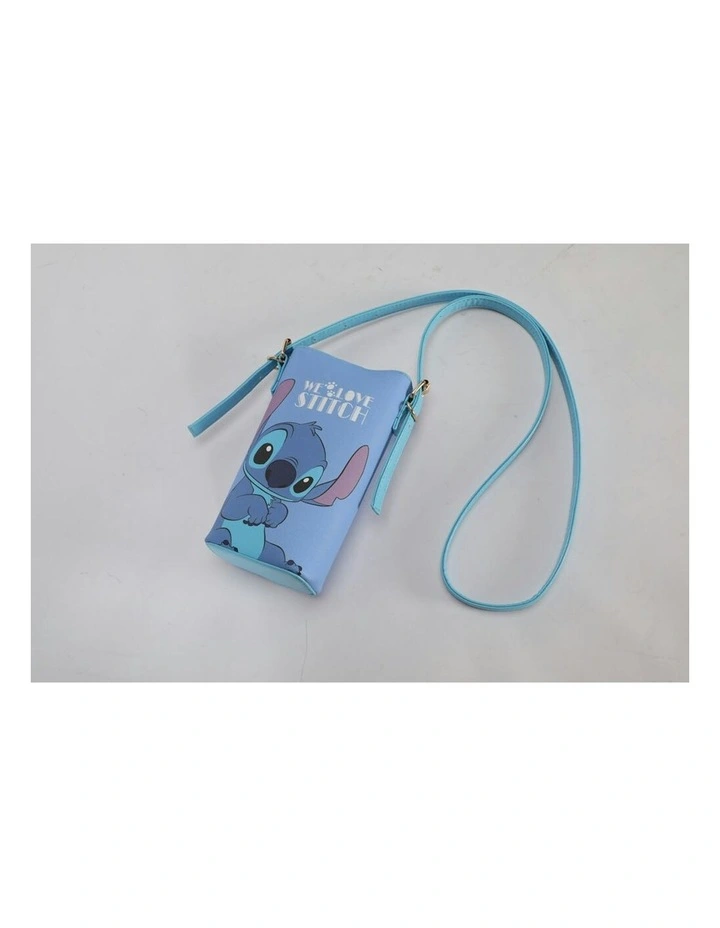 Stitch PVC Small Crossbody Bag 9.5x18cm in Blue image 5