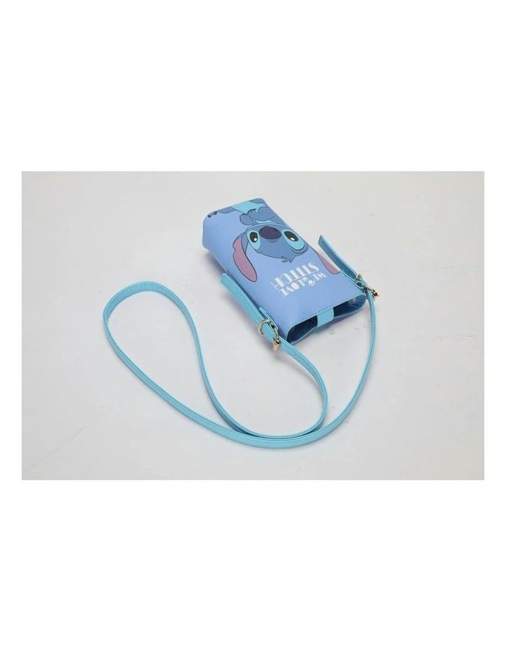 Stitch PVC Small Crossbody Bag 9.5x18cm in Blue image 6