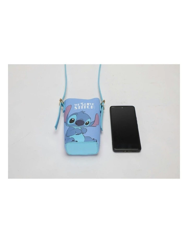 Stitch PVC Small Crossbody Bag 9.5x18cm in Blue image 7