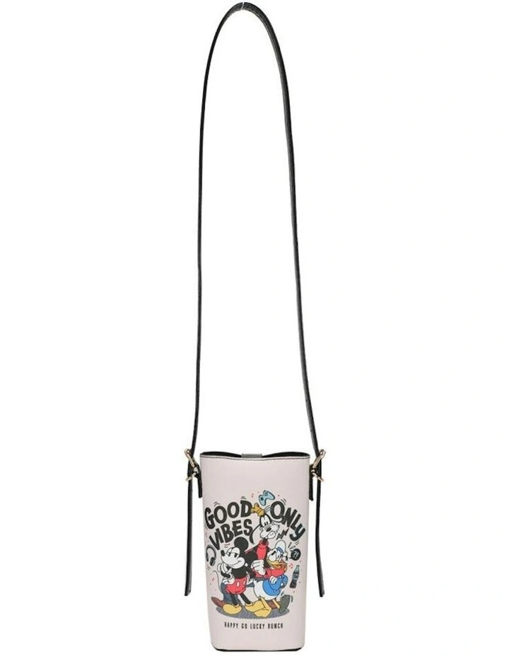 Mickey Family PVC Small Crossbody Bag 9.5x18cm in Pink image 1
