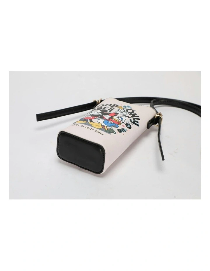 Mickey Family PVC Small Crossbody Bag 9.5x18cm in Pink image 4