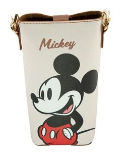 Mickey PVC Small Crossbody Bag 9.5x18cm in Beige
