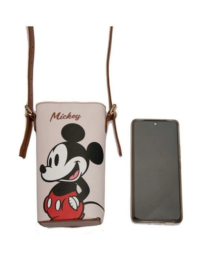 Mickey PVC Small Crossbody Bag 9.5x18cm in Beige image 2