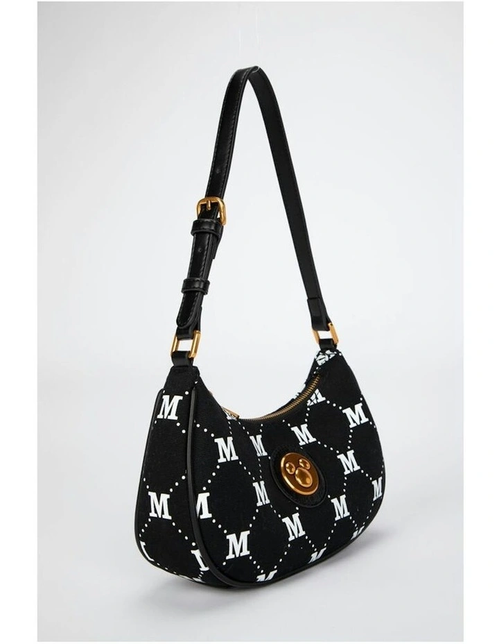 Mickey Canvas Small Casual Travel Purse 24x12cm in Black image 5