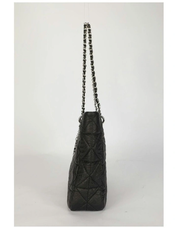 Mickey Large Quilted Tote Bag 35x27cm in Black image 4