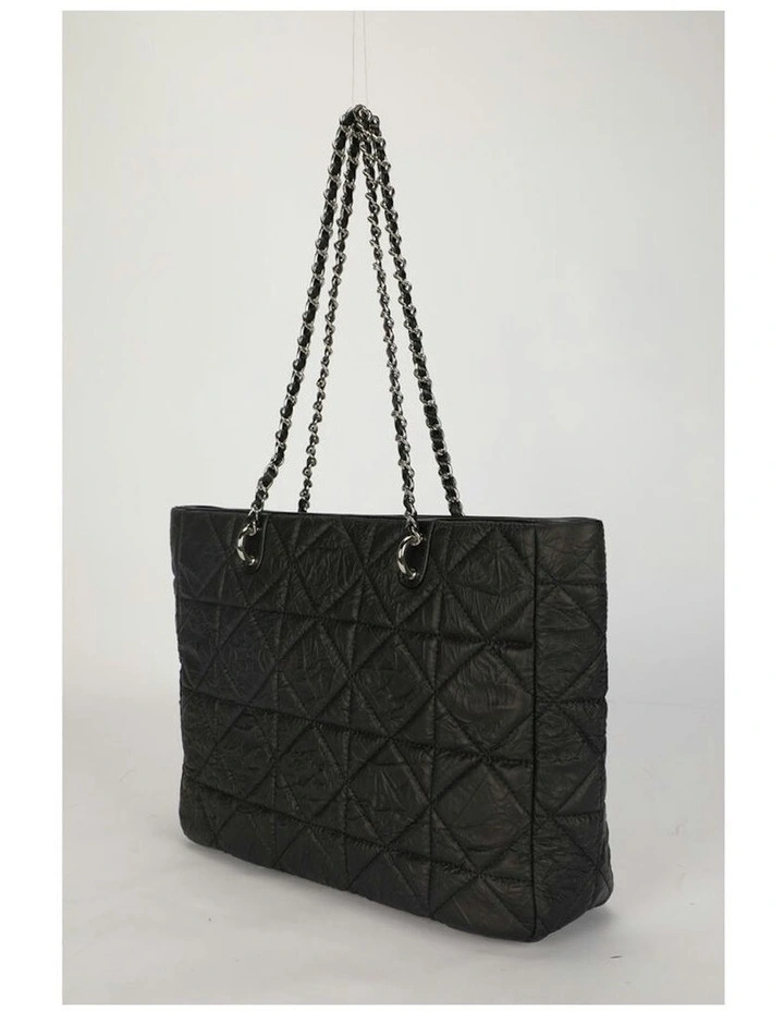 Mickey Large Quilted Tote Bag 35x27cm in Black image 6