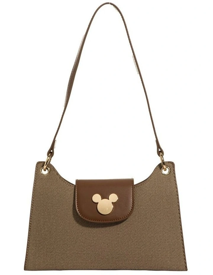 Mickey Canvas Small Tote Bag 25.5x17cm in Light Brown image 1