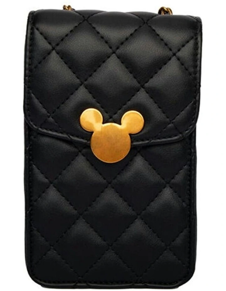 Mickey Quilted Handbag 18x11cm in Black image 1