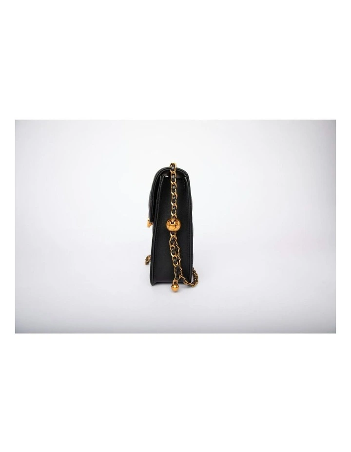 Mickey Quilted Handbag 18x11cm in Black image 6