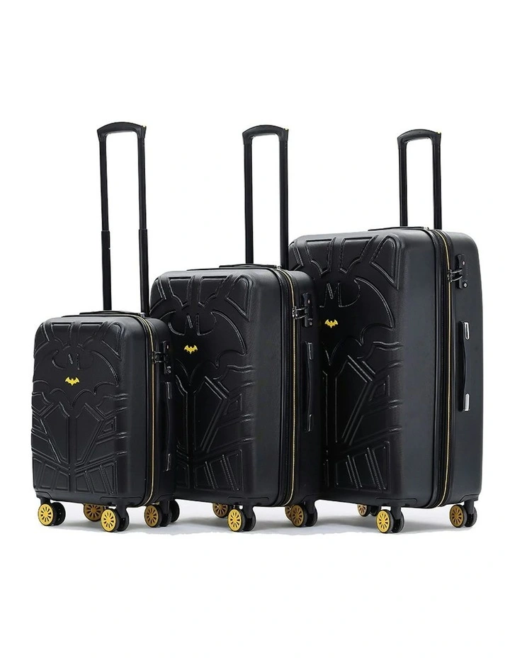 Batman Gotham Hard Shell Travel Suitcase Set 3 Piece in Black image 1