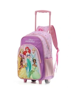 Princesses 17 In School Trolley Wheeled Backpack 3 Years+ in Multi