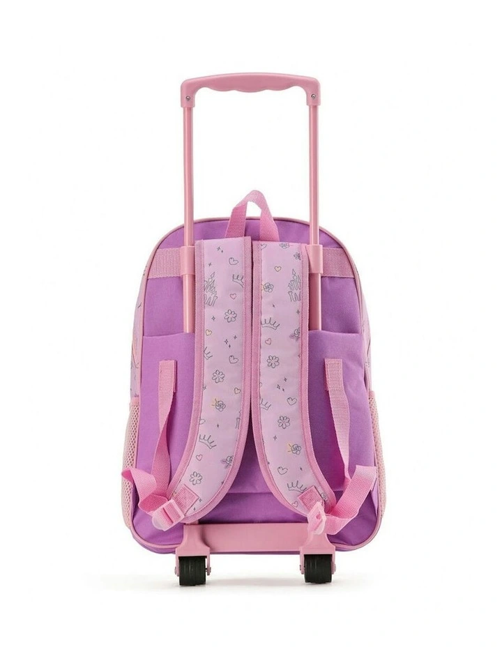 Princesses 17 In School Trolley Wheeled Backpack 3 Years+ in Multi image 2