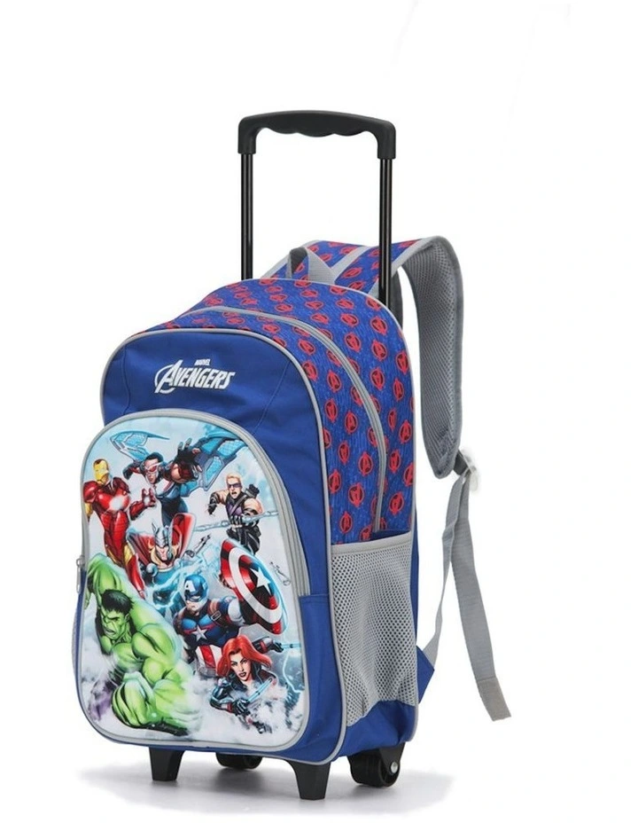 Avengers 17'' Trolley Backpack 2-Wheeled Travel Bag in Blue image 1