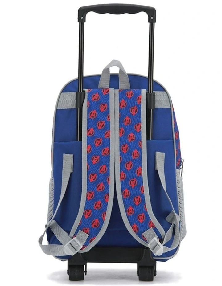 Avengers 17'' Trolley Backpack 2-Wheeled Travel Bag in Blue image 2