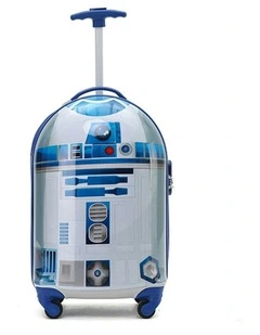 R2D2 Cabin Trolley 4-Wheeled Suitcase in Blue