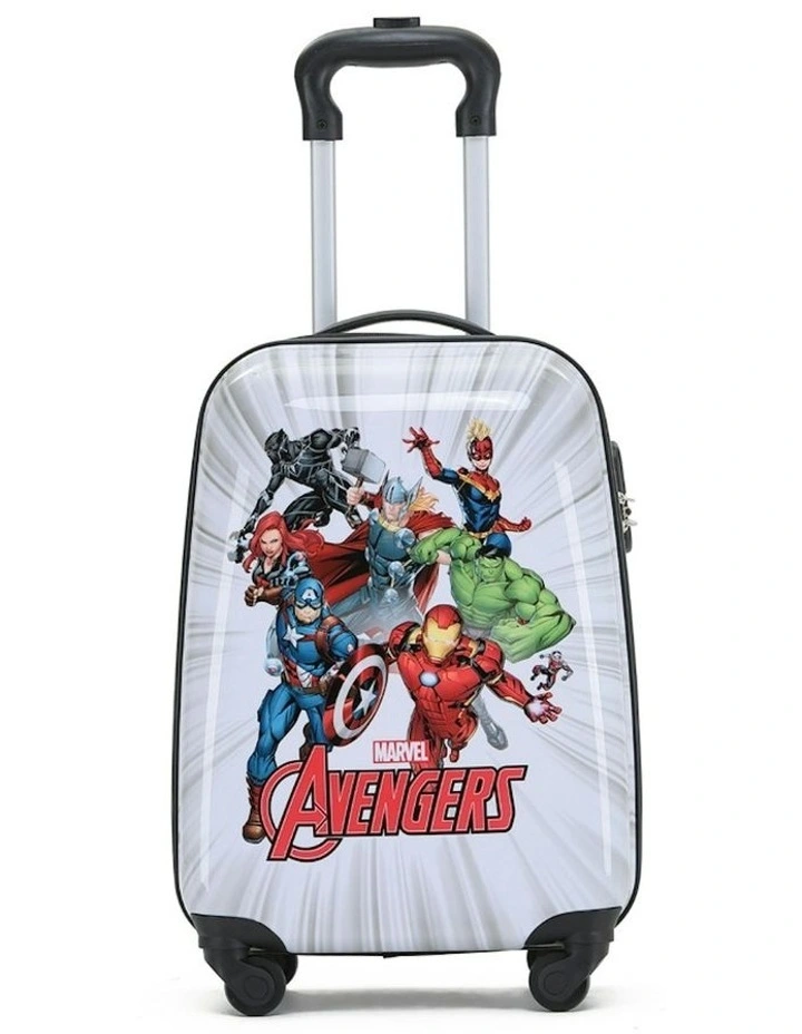 Avengers 17 Trolley Cabin Luggage Wheel Suitcase Bag 50x35x24cm in White image 4