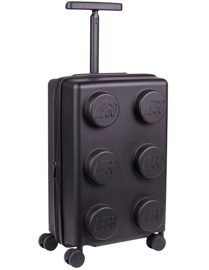 Brick Trolley Luggage Suitcase With Wheels 35.5x56cm in Black image 1