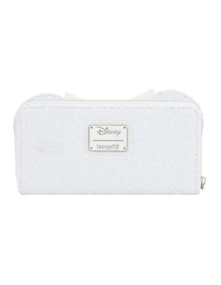 Minnie Mouse Sequin Wedding Zip Purse in White image 3