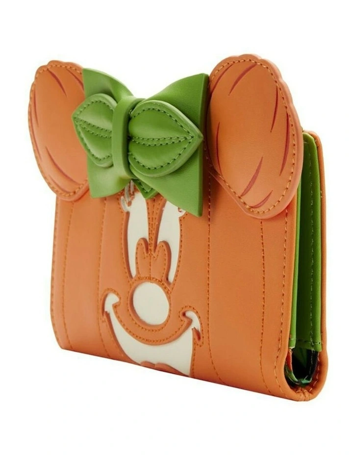 Minnie Mouse Pumpkin Glow Face Flap Purse in Orange image 7