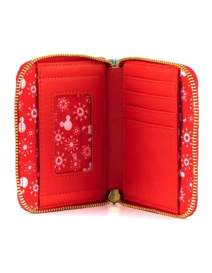 Mickey Mouse Snowman Zip Around Money Purse in Blue image 3