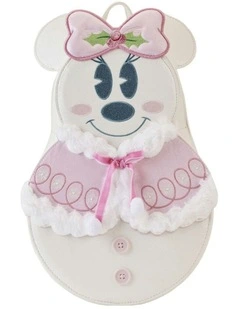Mickey And Minnie Pastel Snowman Zip Wallet 6x4cm in Multi