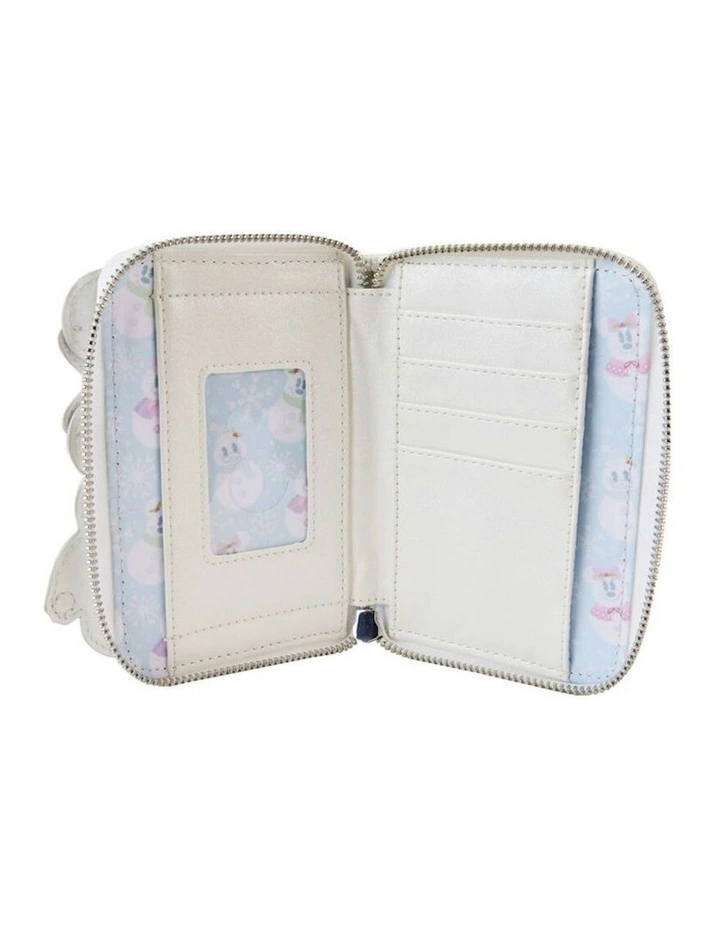 Mickey And Minnie Pastel Snowman Zip Wallet 6x4cm in Multi image 4