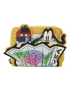 Goofy Movie Road Trip Zip Around Wallet 5x4cm in Multi