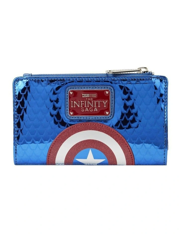 Captain America Costume Flap Purse 50.01cm in Blue image 3