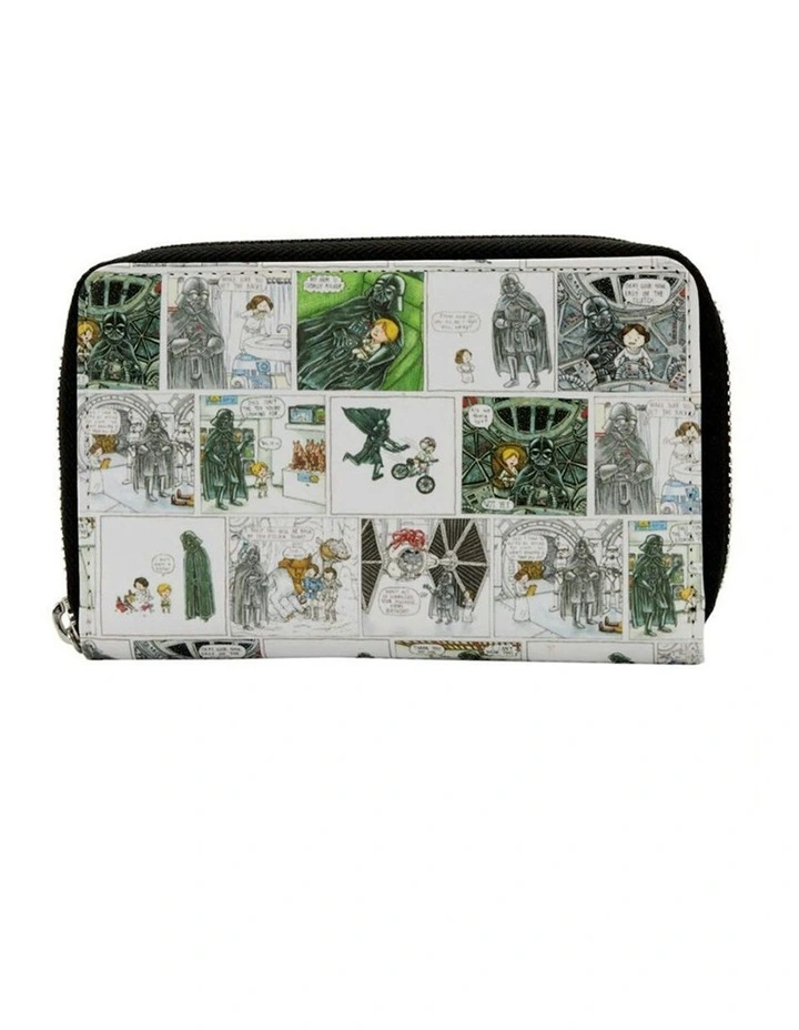 Darth Vader Comic Strip Zip Around Purse 6x4cm in Multi image 2