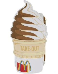 Soft Serve Ice Cream Cone Flexible Cardholder 3x6in in Multi