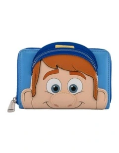 Felix Zipped Around Purse 6x4cm in Blue