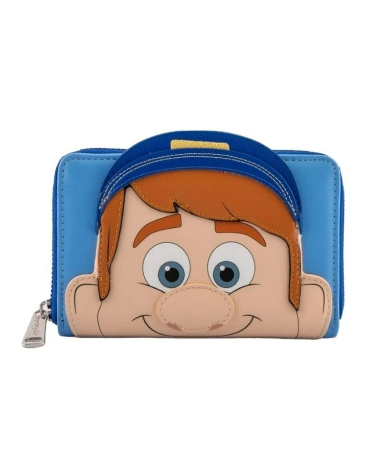 Felix Zipped Around Purse 6x4cm in Blue image 1