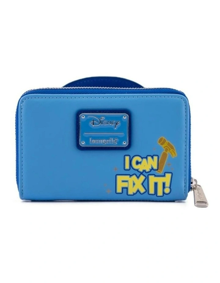 Felix Zipped Around Purse 6x4cm in Blue image 2