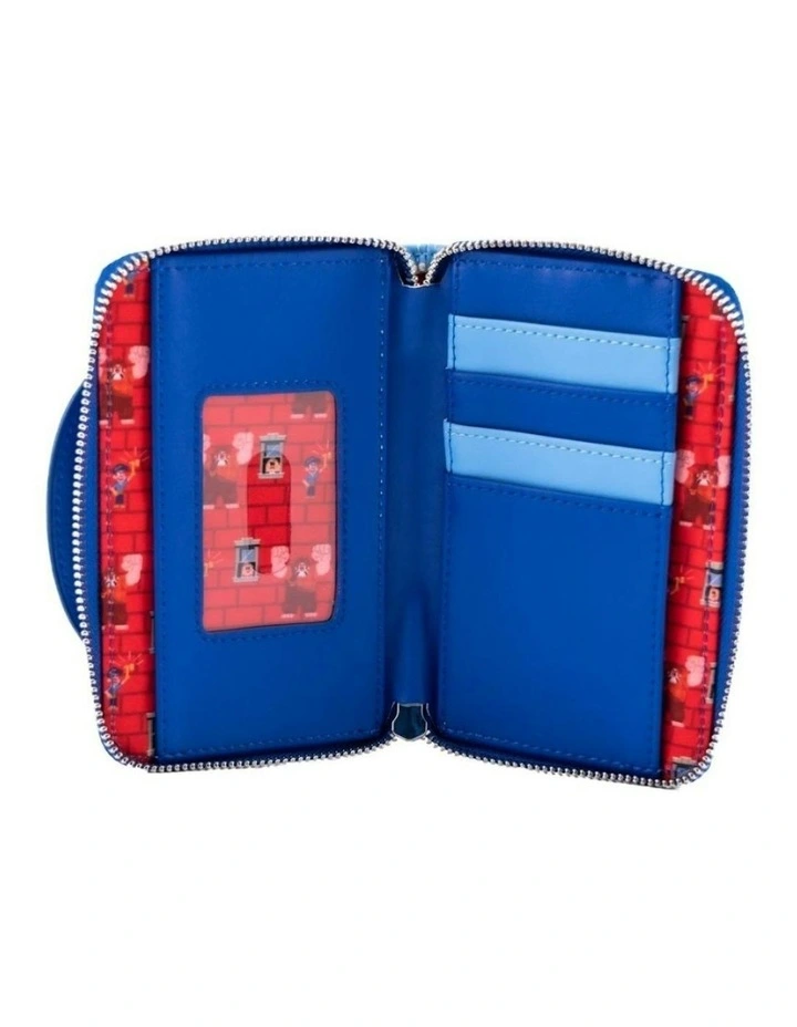 Felix Zipped Around Purse 6x4cm in Blue image 3