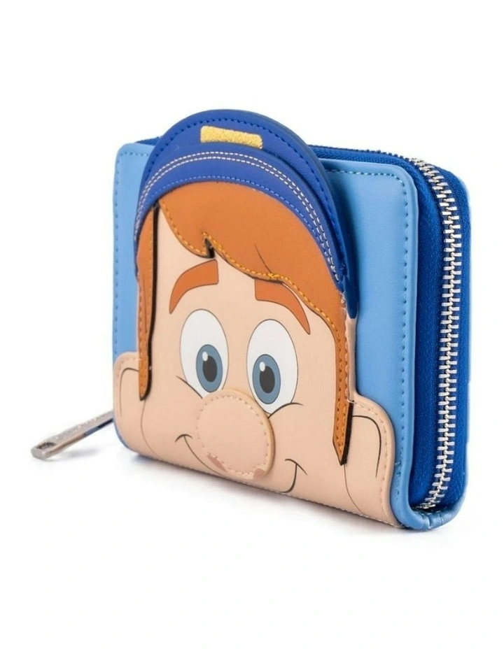 Felix Zipped Around Purse 6x4cm in Blue image 4