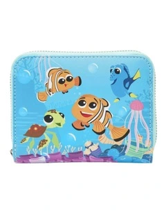 Zip Around Purse With Card Holder 12.7cm in Blue