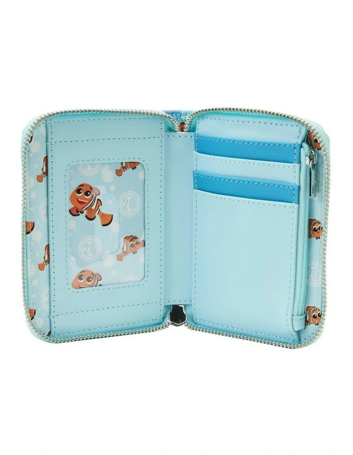 Zip Around Purse With Card Holder 12.7cm in Blue image 4