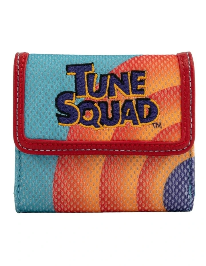 Tune Squad Zipped Around Closure Leather Purse 5x4cm in Multi image 1