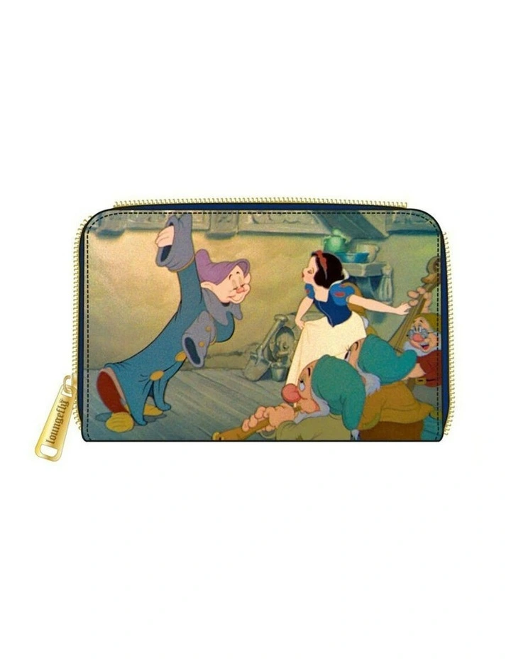 Scenes Zip Leather Purse 6x4cm in Multi image 3