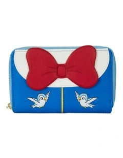 Bow Zip Around Leather Purse in Multi