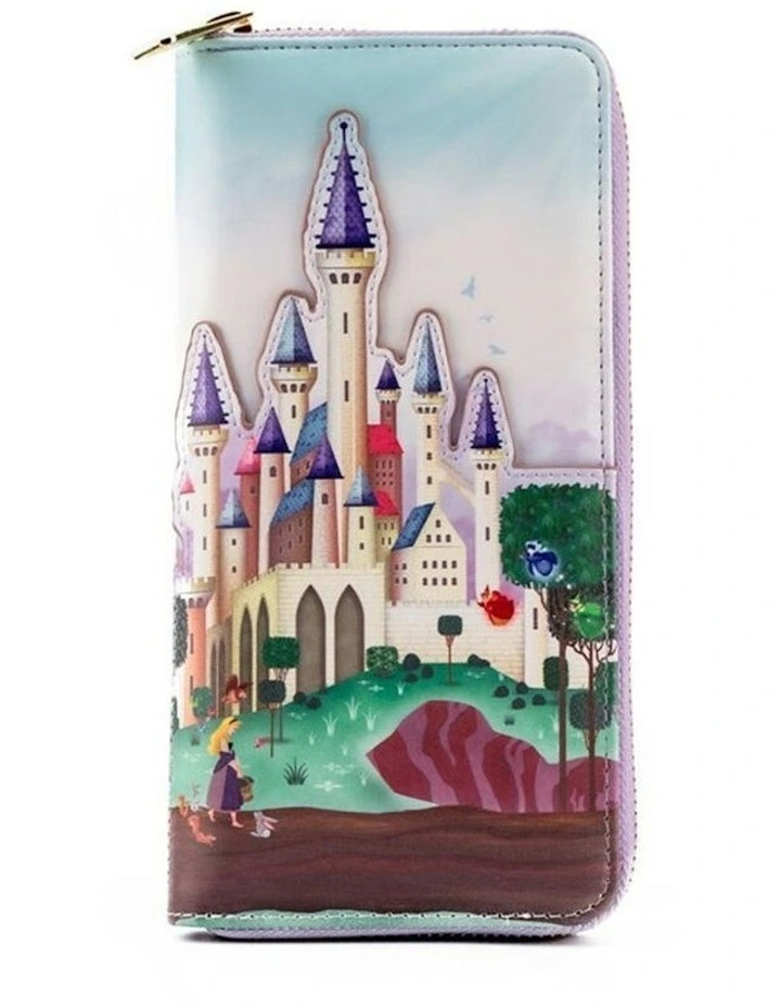 Applique Zipped Around Leather Purse in Multi image 2