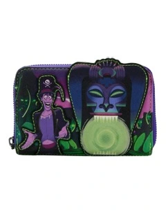 Facilier Glow Zip Around Leather Purse 6x4cm in Multi