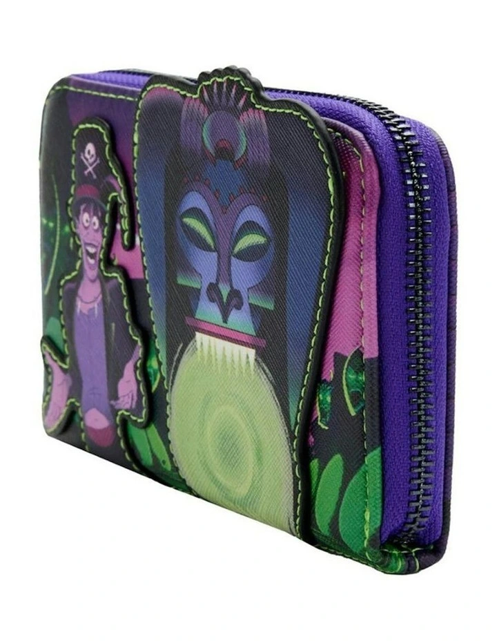 Facilier Glow Zip Around Leather Purse 6x4cm in Multi image 2