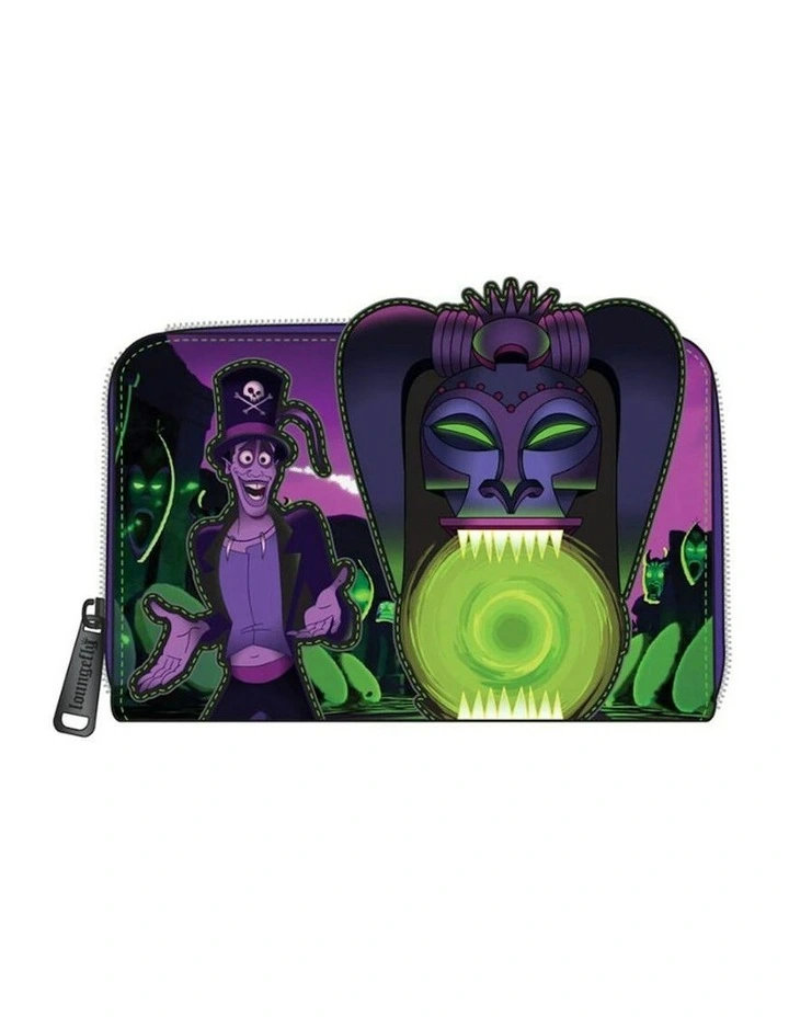 Facilier Glow Zip Around Leather Purse 6x4cm in Multi image 5